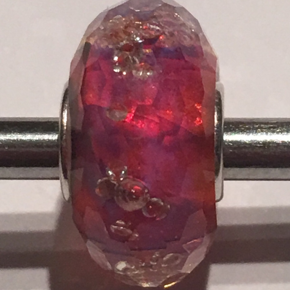 Elfbeads Blush Monroe Fractal glass bead